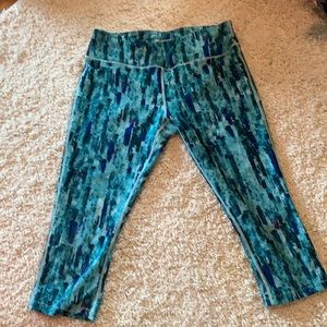 Teal and Blue 3/4 legging
